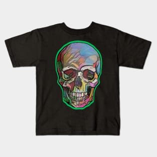 The Happy Skull (Green) Kids T-Shirt